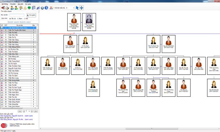 Download phần mềm quản lý gia phả, lập cây gia phả miễn phí mới nhất